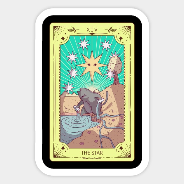 The Star Tarot Cat Sticker by Defiant Smile